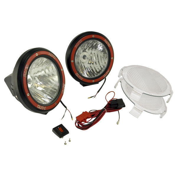 Rugged Ridge 5 Inch Round HID Off Road Light Kit, Black Composite Housing, Pair 15205.54