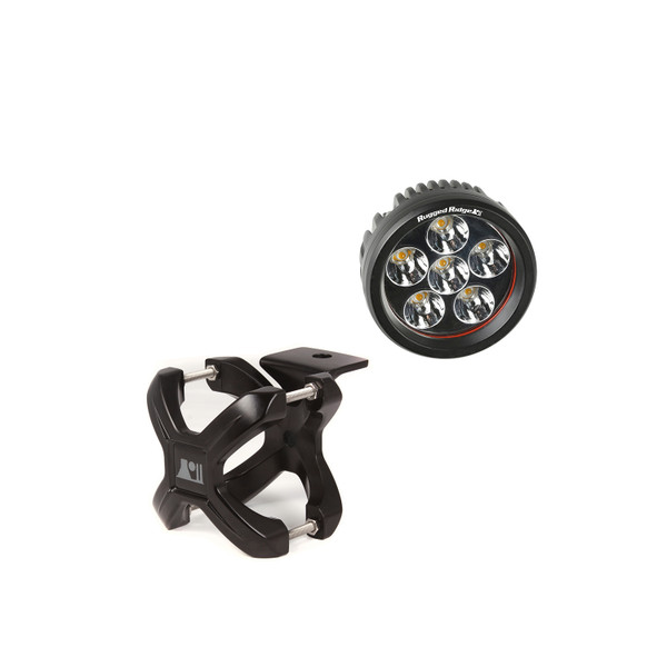 Rugged Ridge X-Clamp and Round LED Light Kit, Small, Black, 1 Piece 15210.24