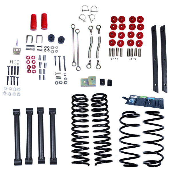 Rugged Ridge 4 Inch Lift Kit without Shocks; 03-06 Jeep Wrangler TJ 18401.41