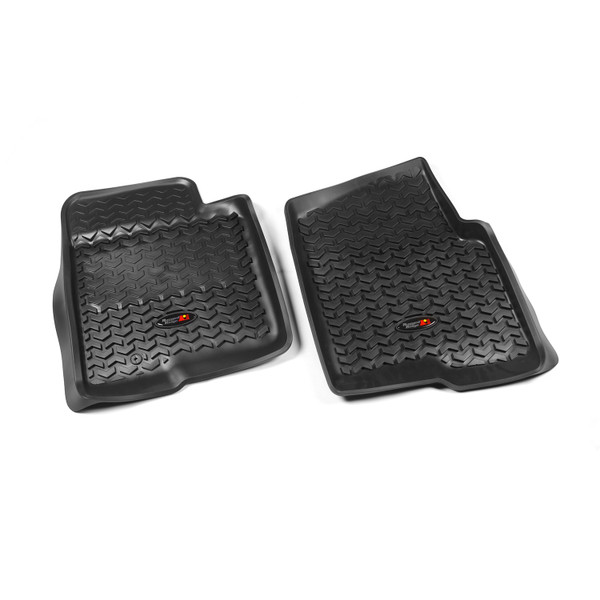 Rugged Ridge Floor Liners, Front, Black; 09-10 Ford F-150 Ext/Reg/SuperCrew 82902.03