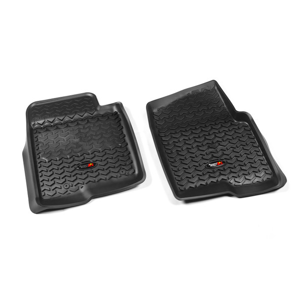 Rugged Ridge Floor Liners, Front, Black; 11-14 Ford F-150 82902.31