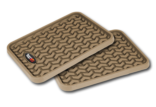 Rugged Ridge Floor Liners, Rear, Tan, Pair, Universal 83950.01