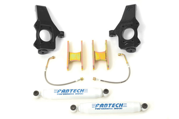 Fabtech 3 in. SPINDLE SYS W/PERF SHKS 04-08 GM COLORADO/CANYON 2WD K1013
