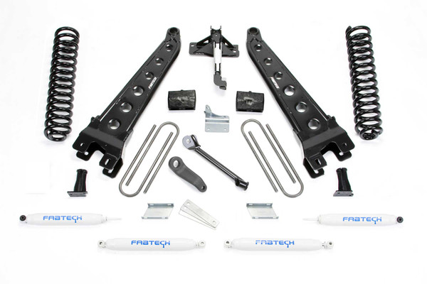 Fabtech 6 in. RAD ARM SYS W/COILS & PERF SHKS 2011-13 FORD F450/550 4WD 10 LUG K2156