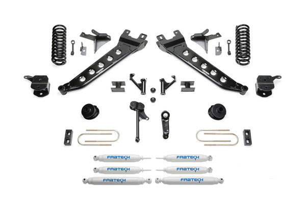 Fabtech 7 in. RADIUS ARM KIT W/ DUAL PERF SHKS 2013-18 RAM 3500 4WD K3148