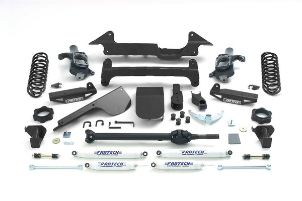 Fabtech 6 in. PERF SYS W/PERF SHKS 03-08 HUMMER H2 SUV/SUT 4WD W/RR COIL SPRINGS K5000