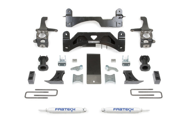 Fabtech 6 in. BASIC SYS W/C/O SPACERS & PERF RR SHKS 2016-19 TOYOTA TUNDRA 2WD/4WD K7054