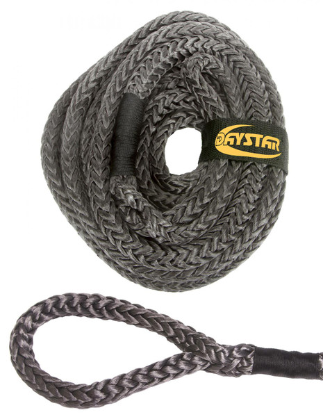 Daystar 25 Foot Recovery Rope W/Loop Ends and Nylon Recovery Rope Bag 3/4 x 25 Foot Black Rope KU10203BK