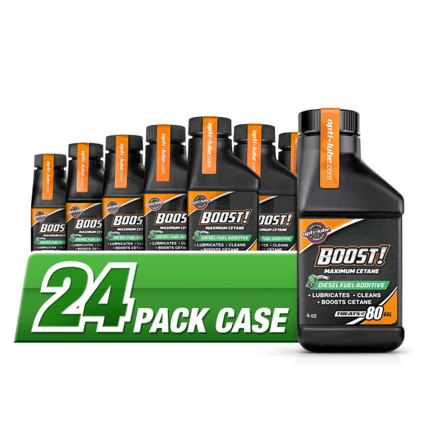 Opti-Lube Boost! Maximum Cetane Diesel Fuel Additive - 4oz Bottle, Case of 24