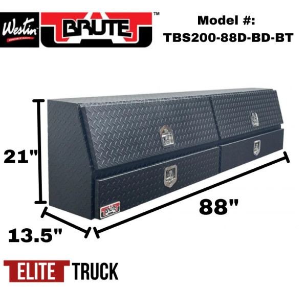 BRUTE CONTRACTOR TOPSIDER TOOL BOX 88IN W/ DRAWERS & DOORS TEXTURED BLACK BRUTE CONTRACTOR TOPSIDER TOOL BOX 88IN W/ DRAWERS & DOORS TEXTURED BLACK