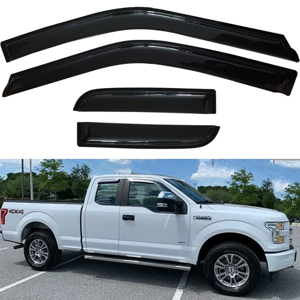 15C F150/17C F250/F350 SUPER DUTY SUPERCAB IN CHANNEL WIND DEFLECTOR SMOKE 15C F150/17C F250/F350 SUPER DUTY SUPERCAB IN CHANNEL WIND DEFLECTOR SMOKE