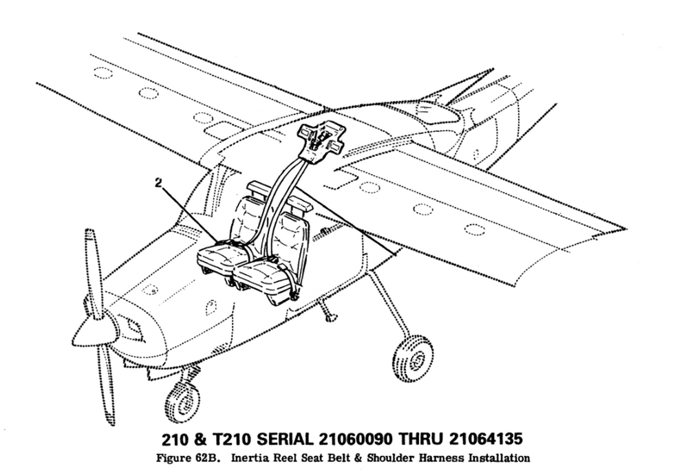 Cessna Front Center Mount Inertial Reel