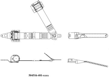 504516-401-xxxx Pilot Co-Pilot.  Standard Seat (not manually adjustable or auto adjustable)
Cessna 172/172 (1996 & on)
Cessna 182/T182 (1997 & on)
Cessna 206/T206 (1998 & on)
Manually Adjustable Seat -  see 504851-401