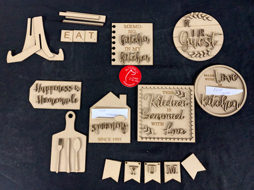 Kitchen Happiness Tier Tray decoration set