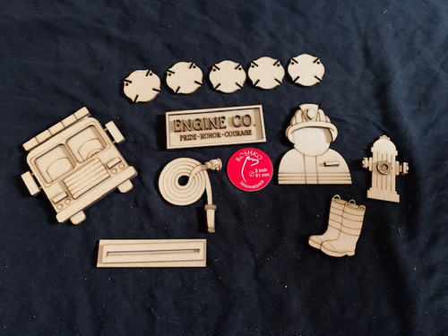 Firefighter Tier Tray decoration set