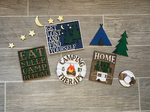 Camping therapy Tier Tray decoration set