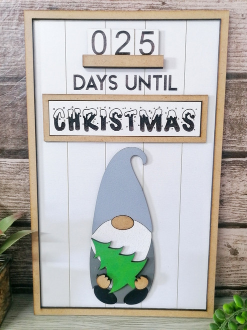 Year Round Gnome interchangeable countdown sign