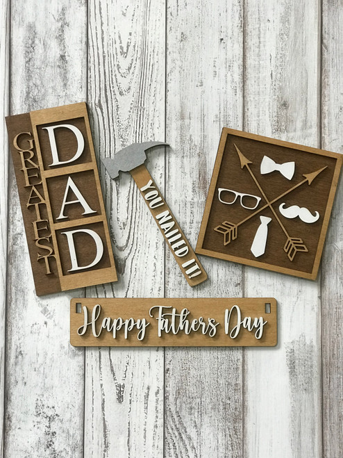 Crate Shelf Sitter with Father Day Insert