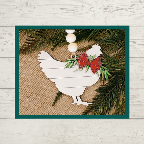 Farm Animal Christmas Ornament  (Chicken)