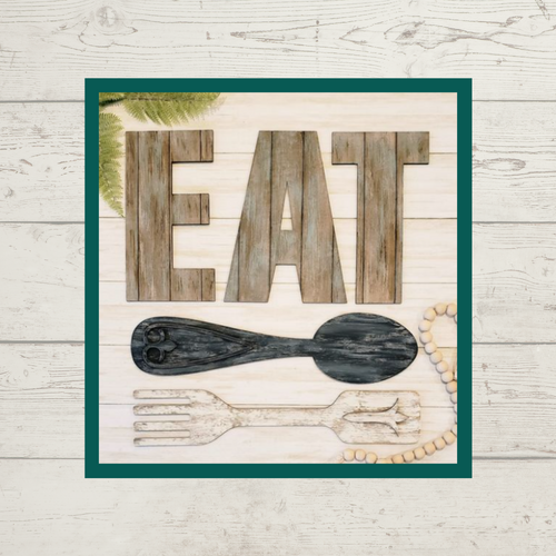 shiplap pallet sign eat utensils sign DIY kit