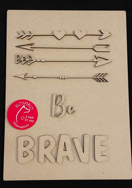 be brave sign with arrow artwork DIY sign 