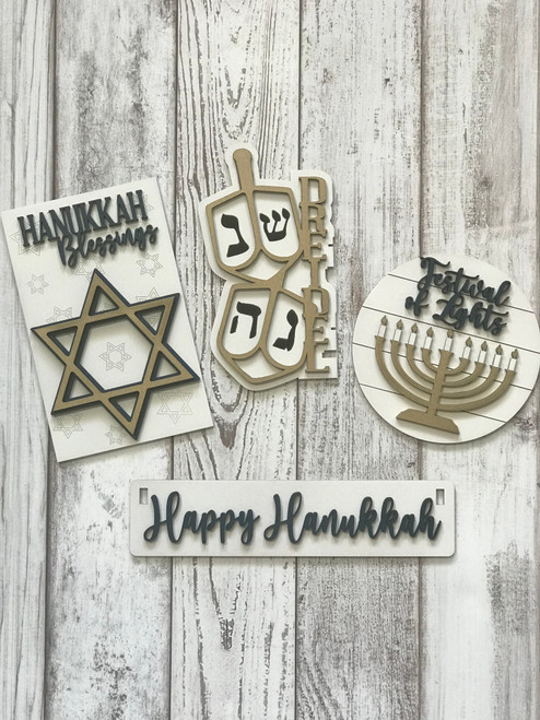 Crate Shelf Sitter with Hanukkah  Insert