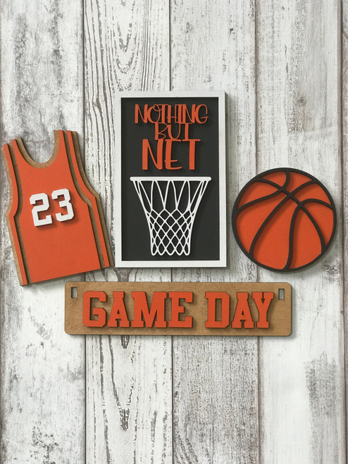 Crate Shelf Sitter with Game Day Insert (Basketball)