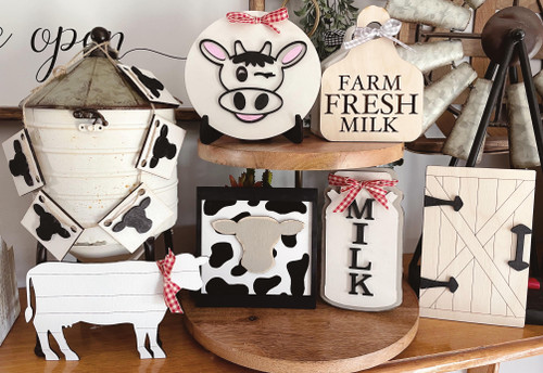 Fresh Milk Tier Tray decoration set