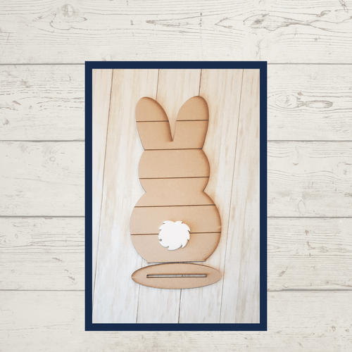 Shelf sitter Bunny Freestanding Sign -with tail
