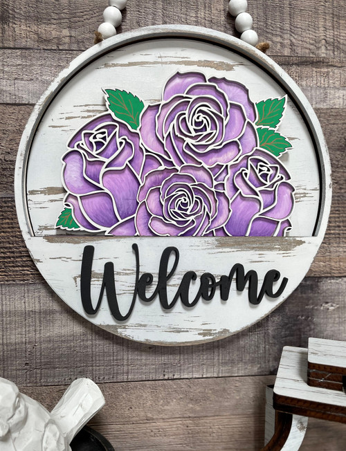 10" Interchangable Door Hanger - Roses