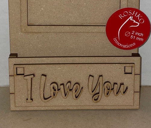 Additional Tag  for the Tag Style Interchangeable Leaning Sign - "I love you"