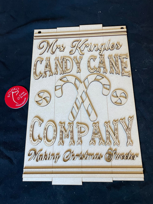 Candy Cane Company  Door Hanger  DIY sign kit 