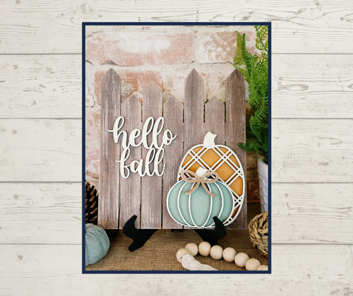 Hello Fall Fence sign kit 