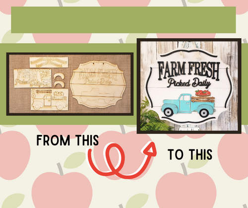 Farm Fresh Apple  Door Hanger kit 