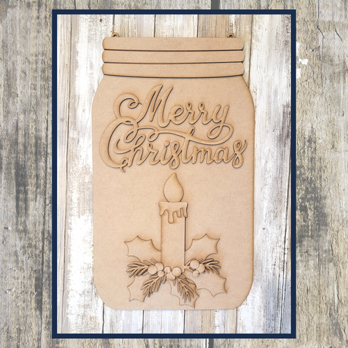 Merry Christmas Mason Jar 