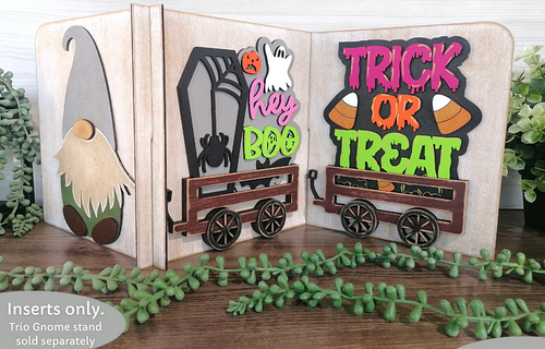 Tri-Panel Gnome and Wagon insert ONLY - Trick or Treat