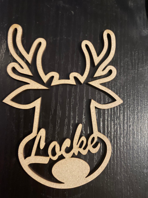 Personalized Reindeer Ornament 