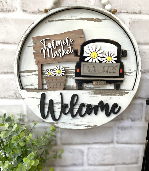 10" Interchangable Door Hanger -farm truck  sign