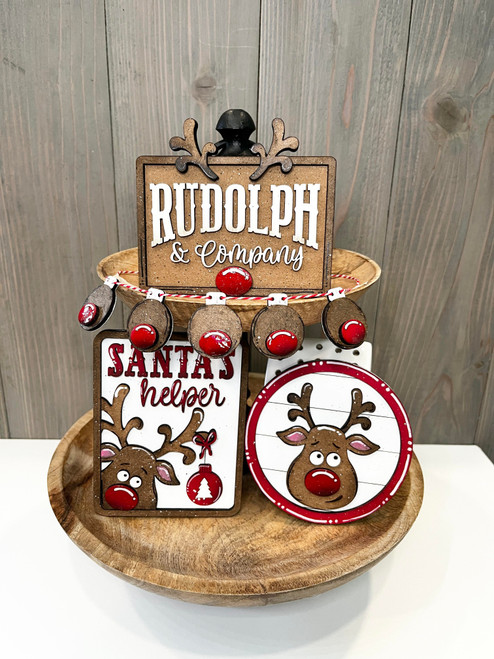 Rudolph Tier Tray decoration set