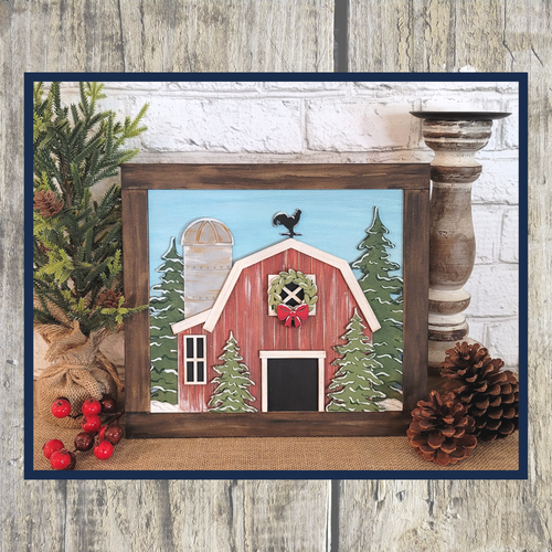 Winter Barn Scene