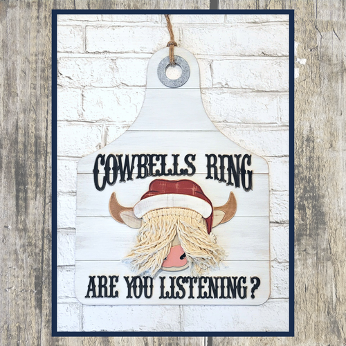 Macrame  Cowbells ring  Ear Tag