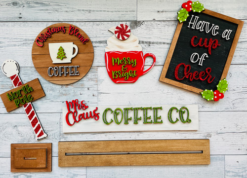 Mrs. Claus Coffee Tier Tray decoration set