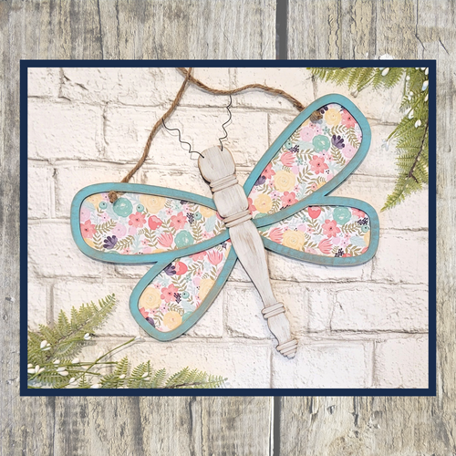 Spindle dragonfly sign DIY kit - plain wing
