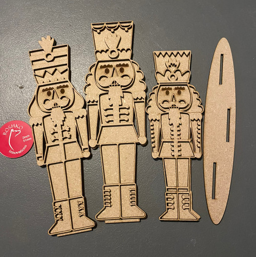 Nutcracker - solid pieces (set of 3)