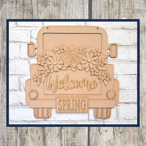 Welcome Floral truck Hanging Sign 