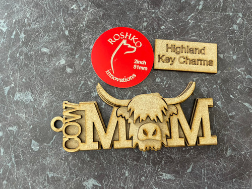 Highland Cow Charm - cow mom