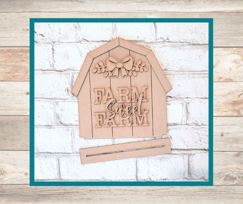 farm sweet farm shelf sitter sign DIY  kit