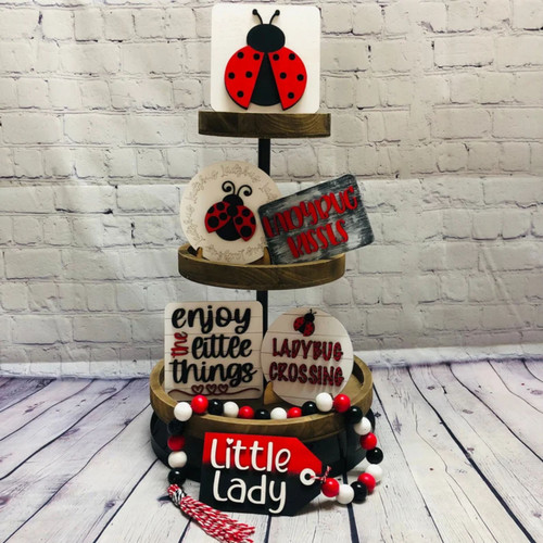 Ladybug #3 Tier Tray decoration set