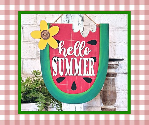 Hello Summer Watermelon  Sign 