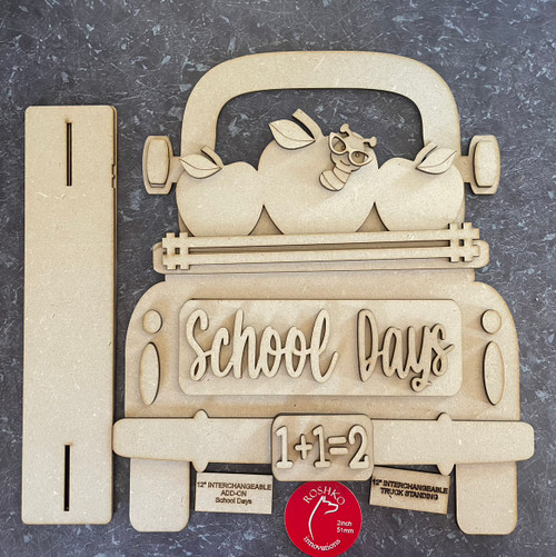 12" Interchangeable set Free Standing Truck  - School Days (full kit)